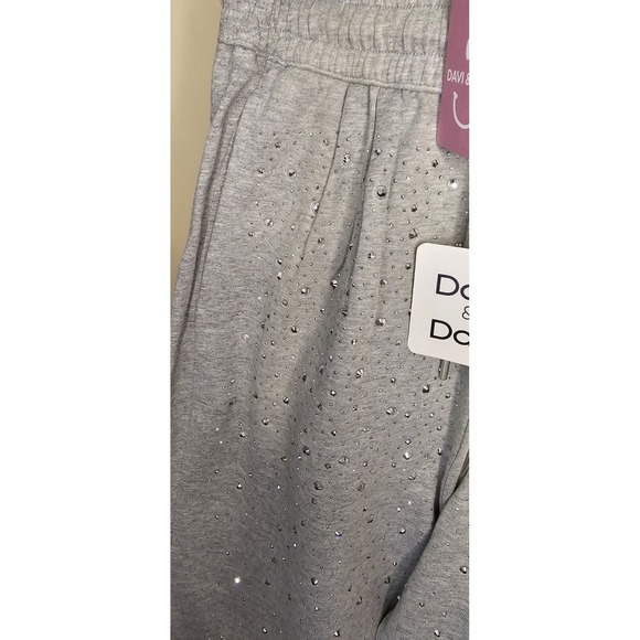 Davi & Dani Rhinestone Drawstring Wide Leg Pants-Size Small ( New) - Picture 8 of 15